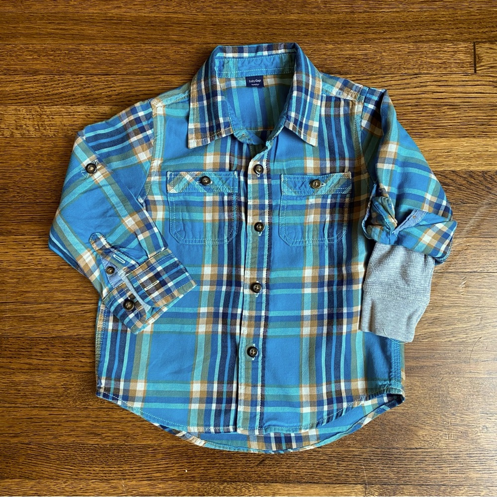 Baby Gap 3T Plaid Button Up Shirt